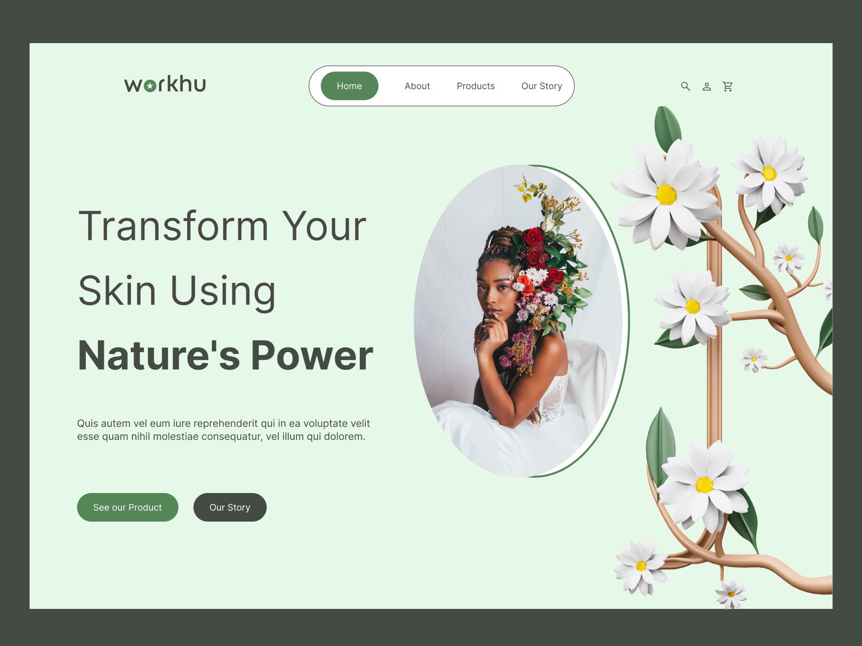 Beauty website ui design