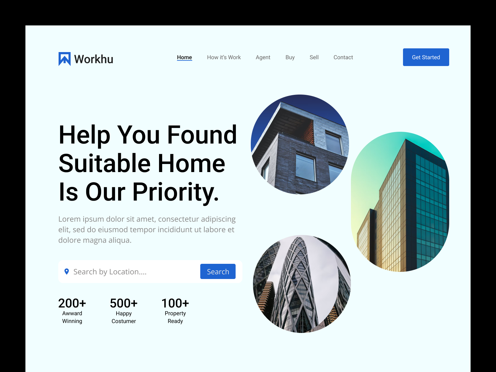 Modern, minimalist, unique and simple - Real Estate Website and Landing page Design