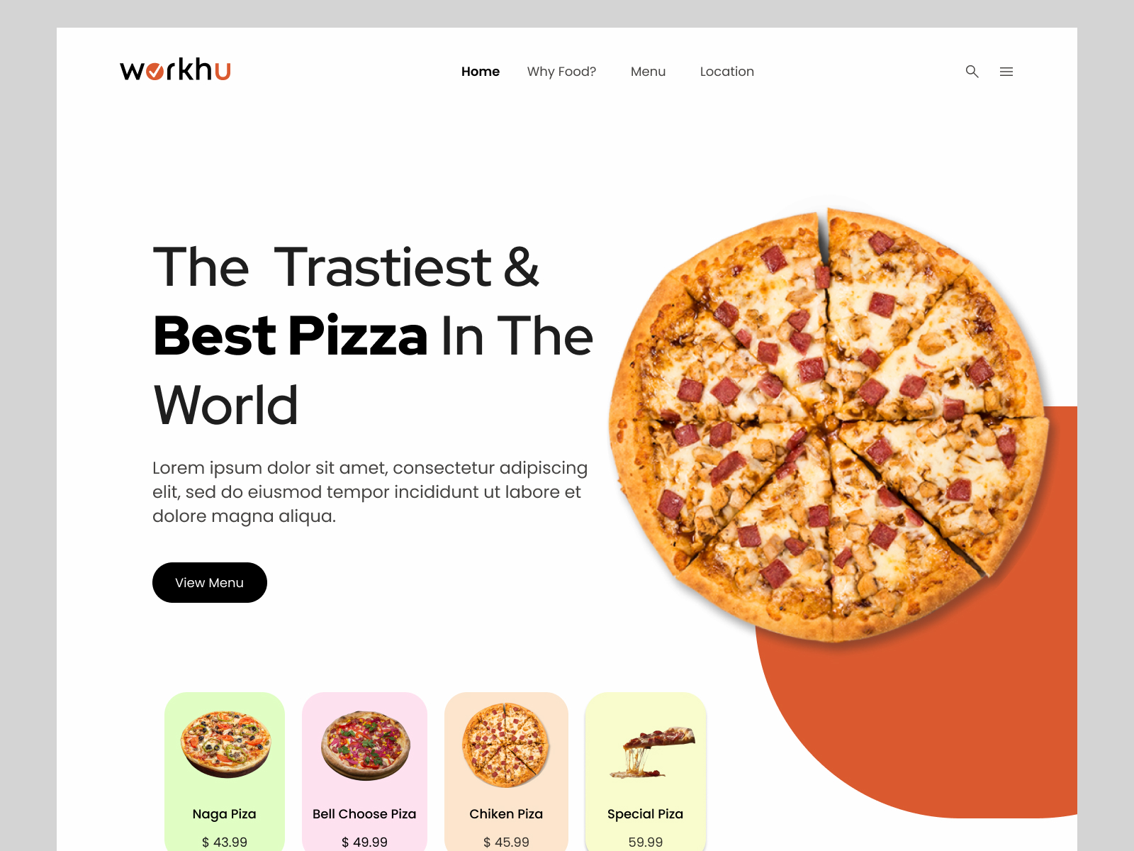 Pizza Website Design