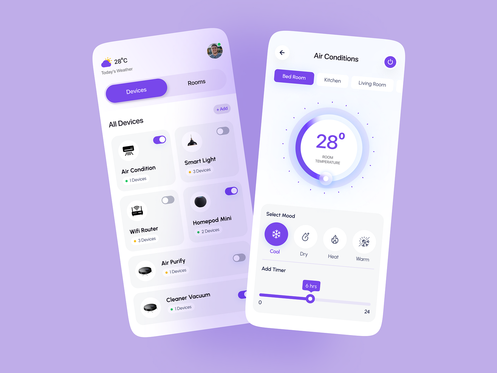 Smart Home Mobile App UI Design